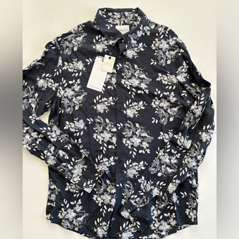 Denim & Flower LS Button-Down Shirt - Picture 2 of 9